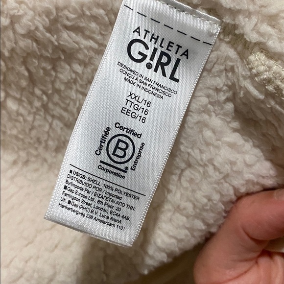 New with tag Athleta Girl Fleece Sherpa Teddy Jacket - Picture 7 of 10